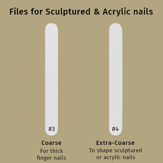 sculptured gel resin nails files