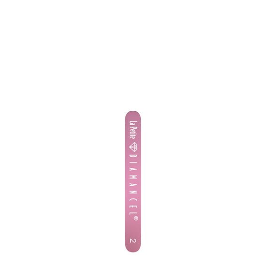 Pink back of nail file La Petite Diamancel 2 designed to file natural nails, in pocket size 10,6 cm. Diamancel Europe