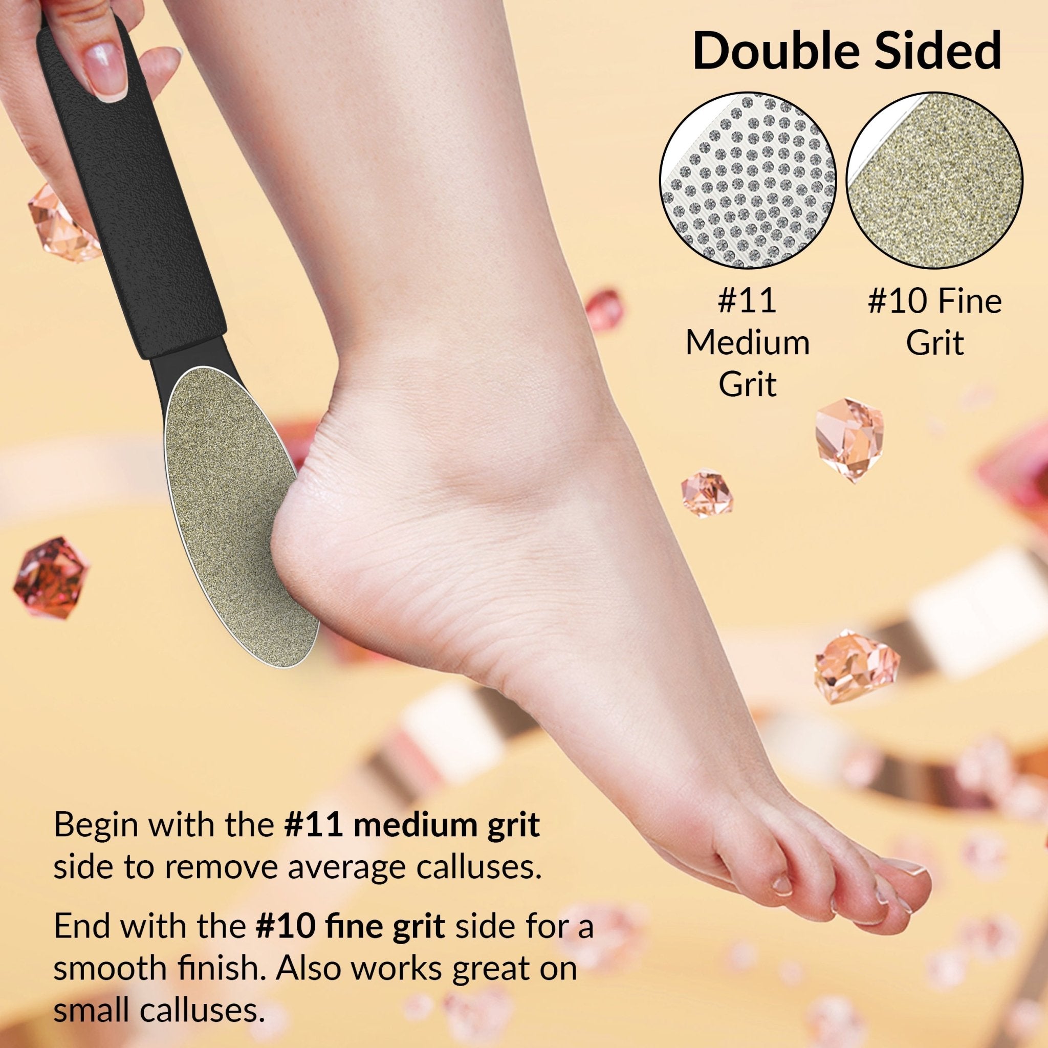 Double-sided foot callus buffer #11 #10 - Diamancel Europe